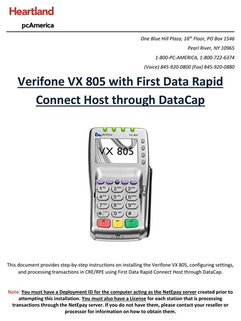 Verifone vx805 manual